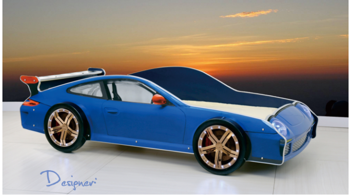 B150sB Urban Racing King Car Bed-Blue